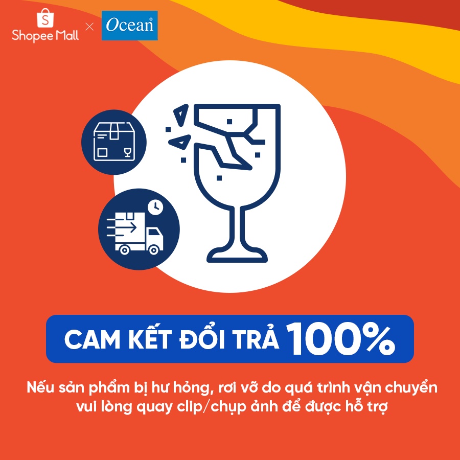 [Cam Kết Đổi Trả Nếu Vỡ] Bộ 2 Ly Thuỷ Tinh Vang Đỏ - Ocean Madison Red Wine 425ml - Chính Hãng