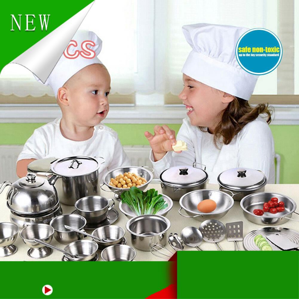 (Hàng Mới Về) Bộ đồ chơi dụng cụ nấu ăn nhà bếp mini 16 trong 1 cho bé giả làm đầu bếp
