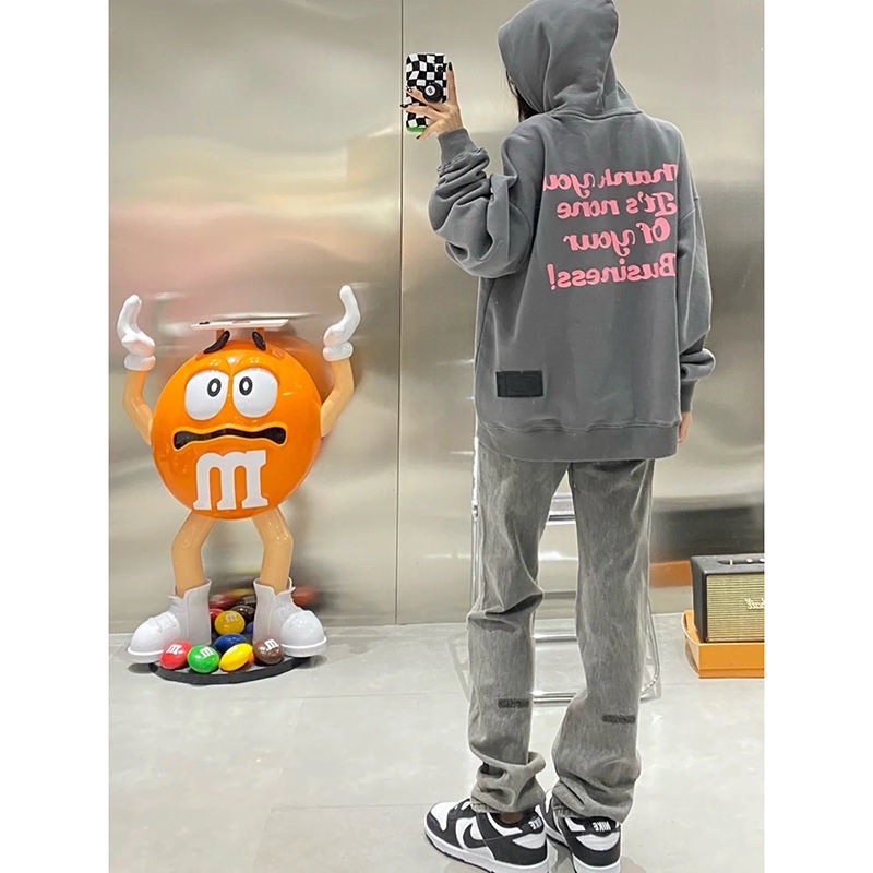 Quần Jean Lưng Cao Ống Suông Thời Trang Retro Đường Phố Mỹ Cho Nữ