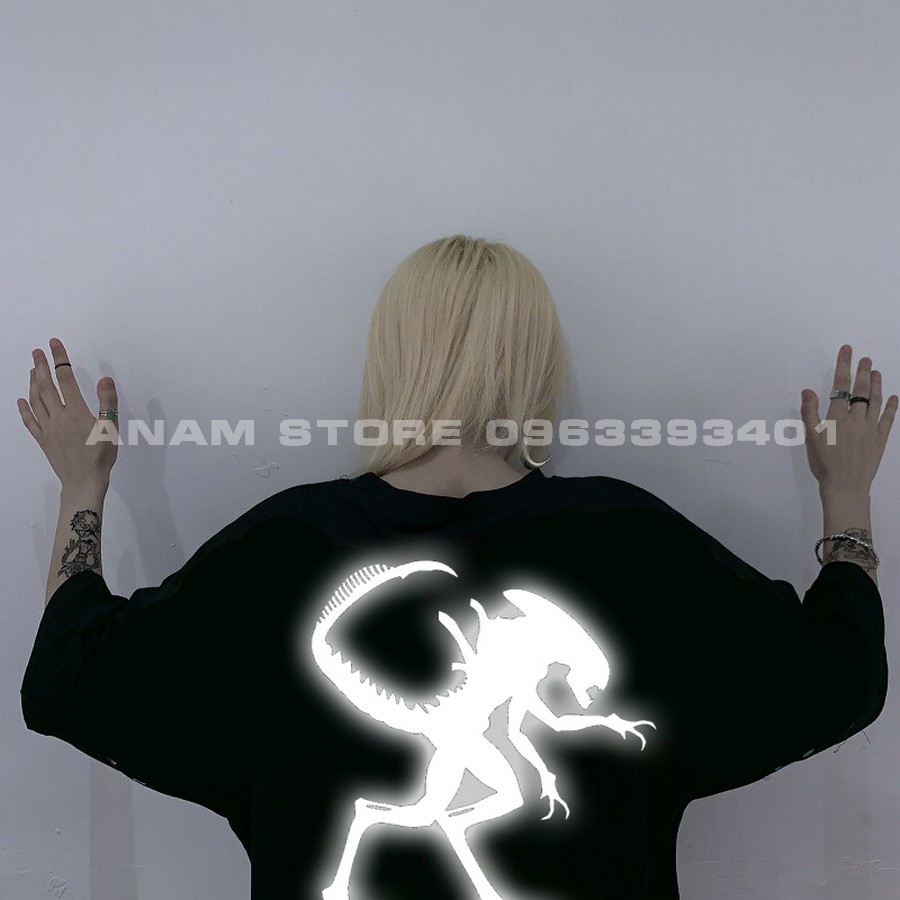 Áo thun phản quang tay lỡ nam nữ Perdator