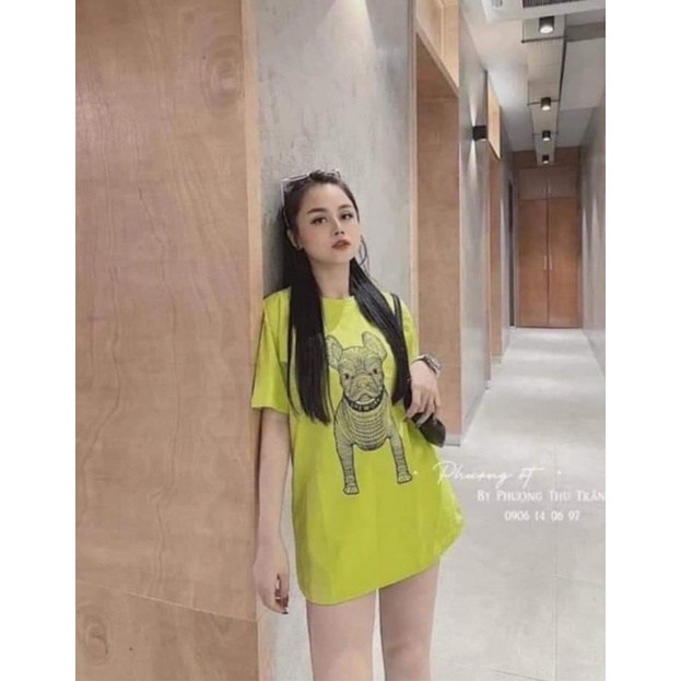 Áo phông nữ Form Rộng Giấu Quần , Chất Mát Không Xù Siêu Đẹp