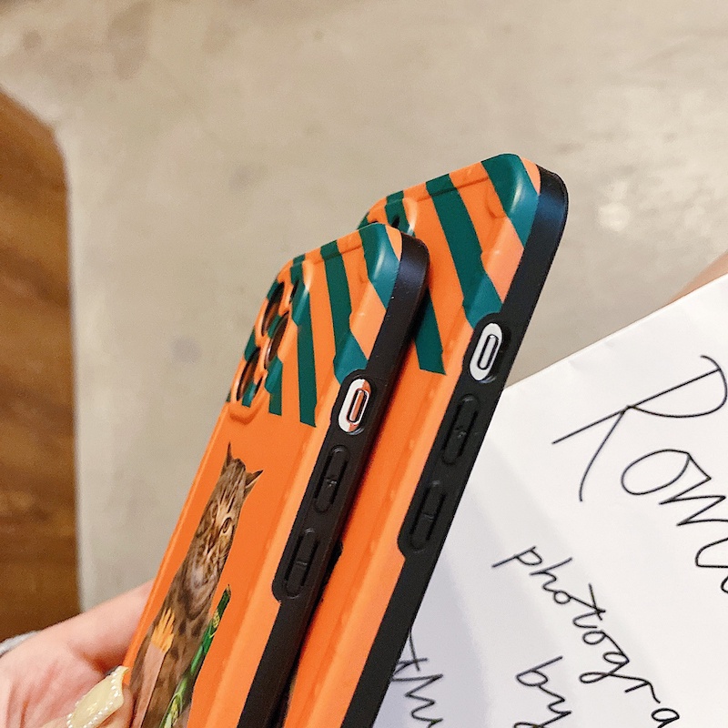 Ốp Điện Thoại Mềm Hình Mèo Vui Nhộn Cho iPhone 15 14 13 12 11 Pro Max X XS XR 7 8 Plus