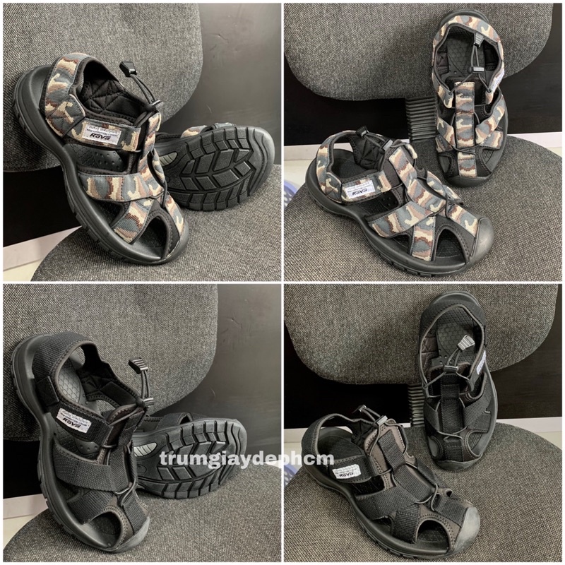 Giày Sandal Nam Bít Mũi Đế Đúc Hiệu Rova - RV626 Xám