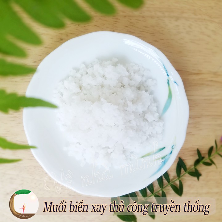 MUỐI TRẮNG NẤU ĂN SAHU XAY NHUYỄN 750G  sản xuất theo phương pháp truyền thống tự nhiên