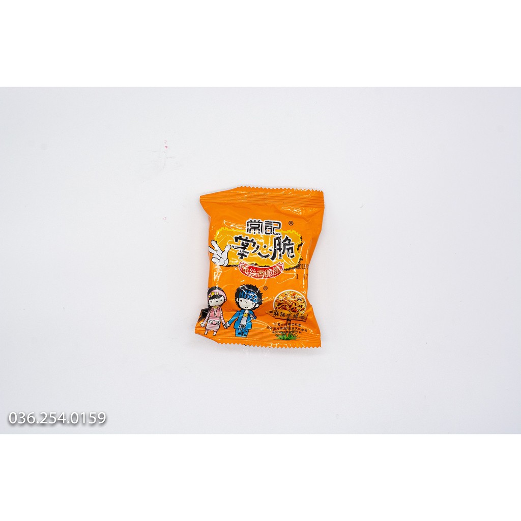 Snack - Mì tôm vị bò cay với vừng đen - Ăn Sống - Gói Cam