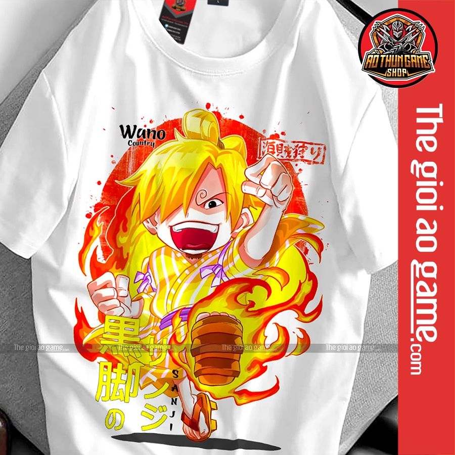 Áo one piece sanji nam nữ Áo thun one piece sanji trắng đen form rộng unisex cotton co giãn thoáng mát TGAG T14