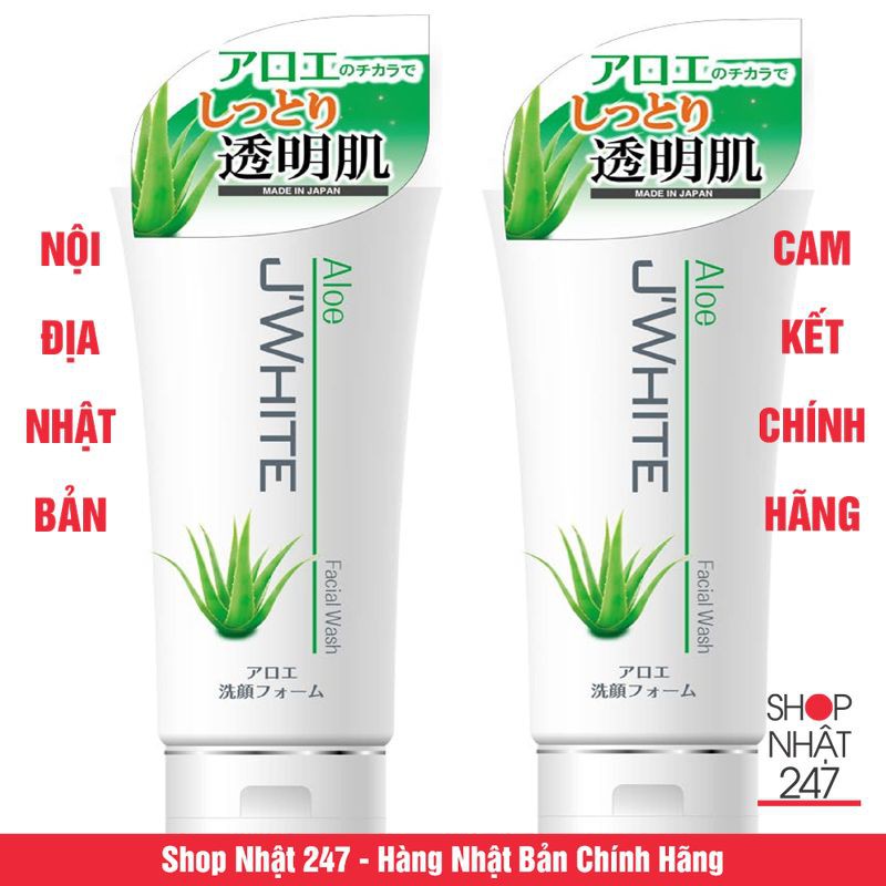 Hasaki Sữa Rửa Mặt J'WHITE Chiết Xuất Lô Hội 200g Nội địa Nhật Bản