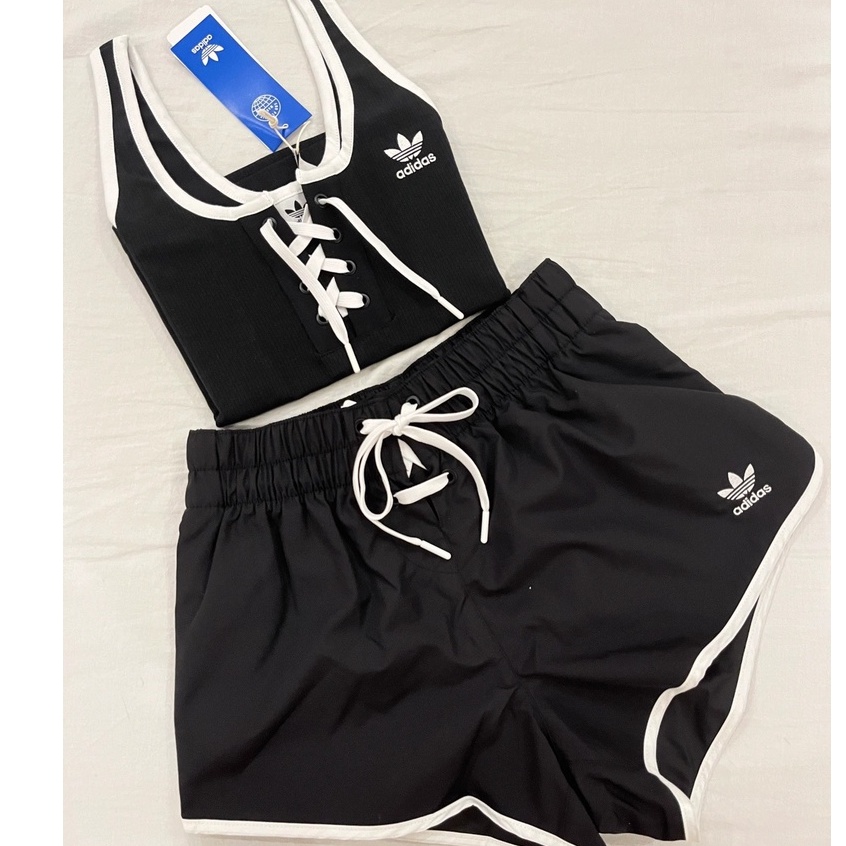 Adi 2022 Mới Áo Vest Hai Dây Phong Cách Retro Mỹ Giản Dị