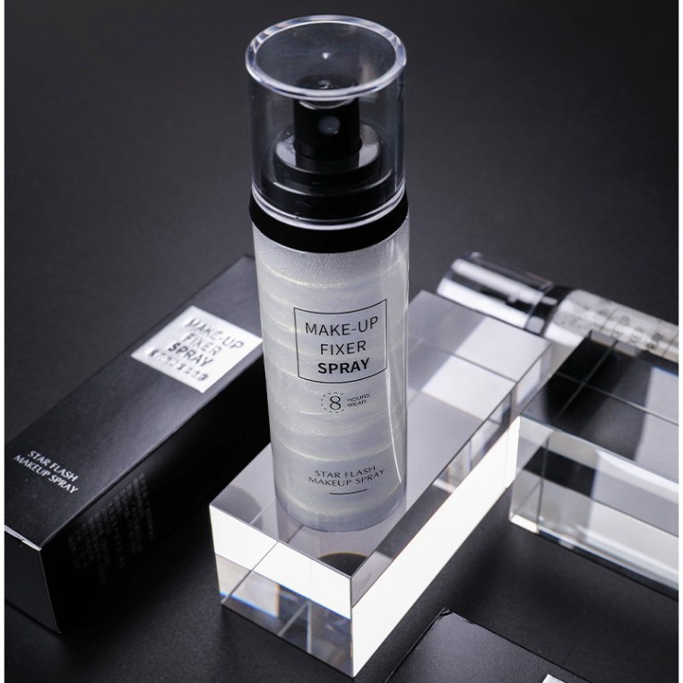 G8 DE kẹ Nhũ Khóa trang điểm Star Flash Make Up Spray 8 Hours Wear 8 G8