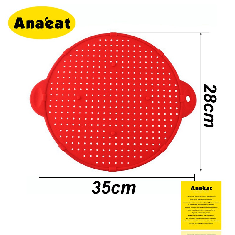 Nắp đậy nồi ANAEAT bằng silicon 3 trong 1 đa năng tiện dụng tùy chọn màu sắc