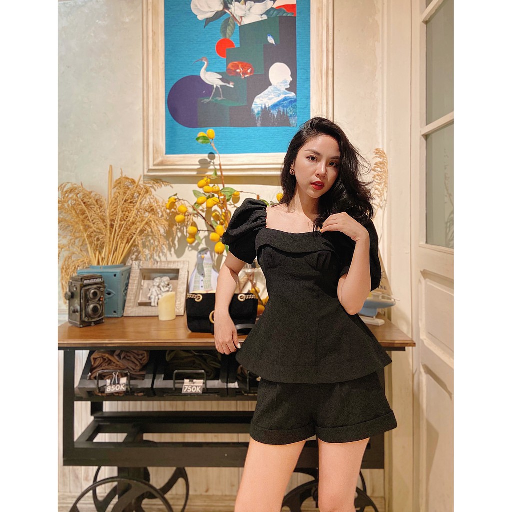 Áo babydoll gấm phồng , Peace House Clothing