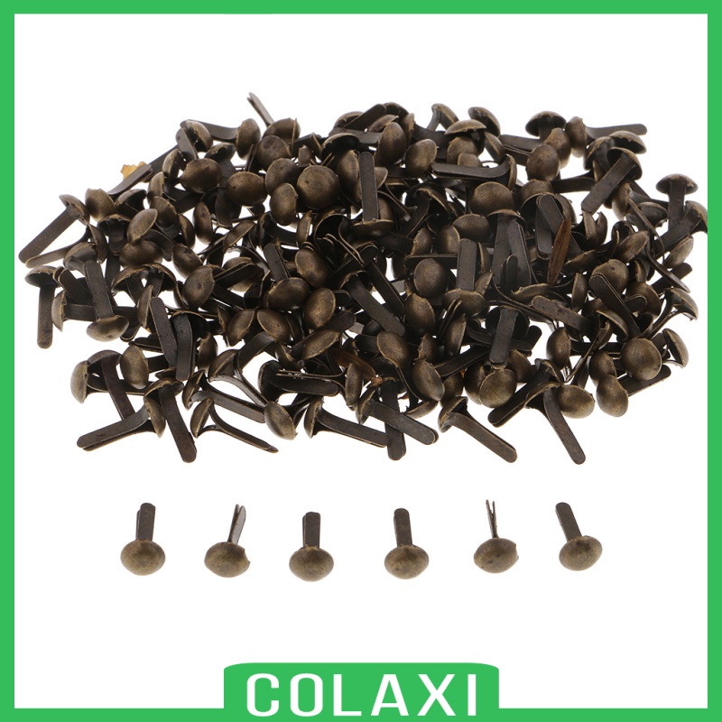 Set 200 Nút Cài Đầu Tròn Bằng Kim Loại Nhiều Màu Sắc Dùng Trang Trí Sổ Tay DIY