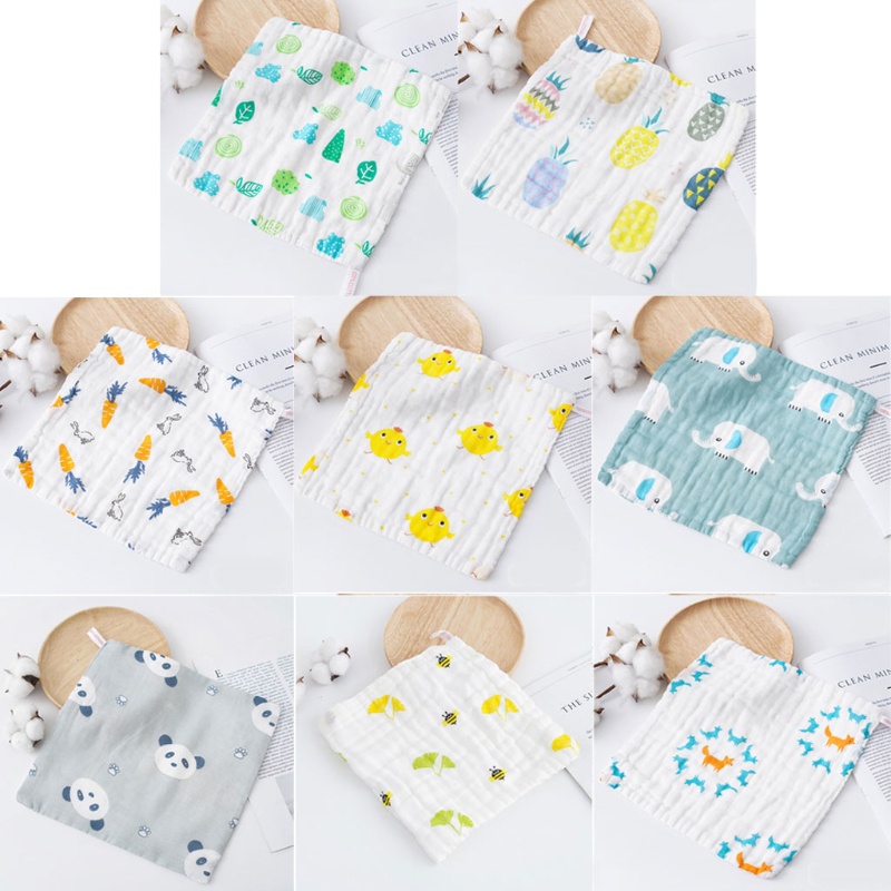 WMMB 5pcs Muslin 6 layers Soft Cotton Baby Towels Face Towel Handkerchief Washcloth