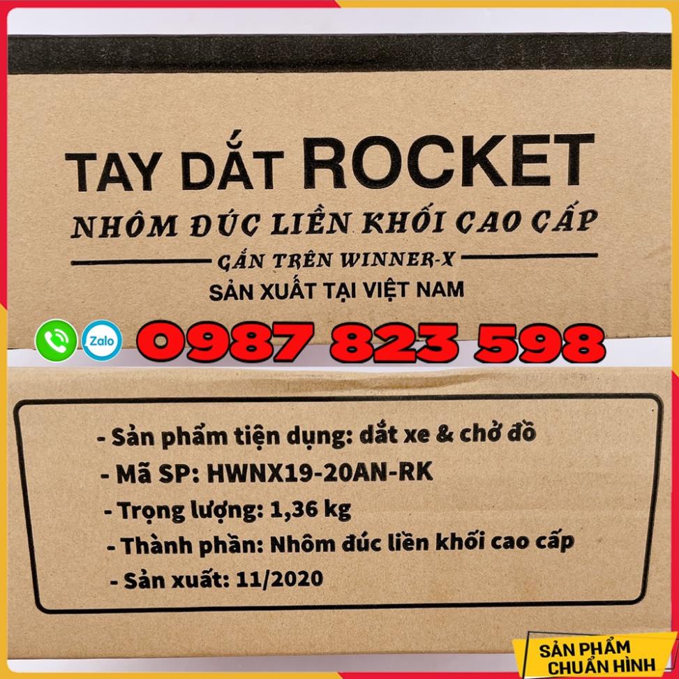 ✅ Tay Dắt Winner X 2019 - 2022 (Winner  X V2,Winner X V3) Đúc Gang Nguyên Khối Mẫu Rocket - Full Box ✅