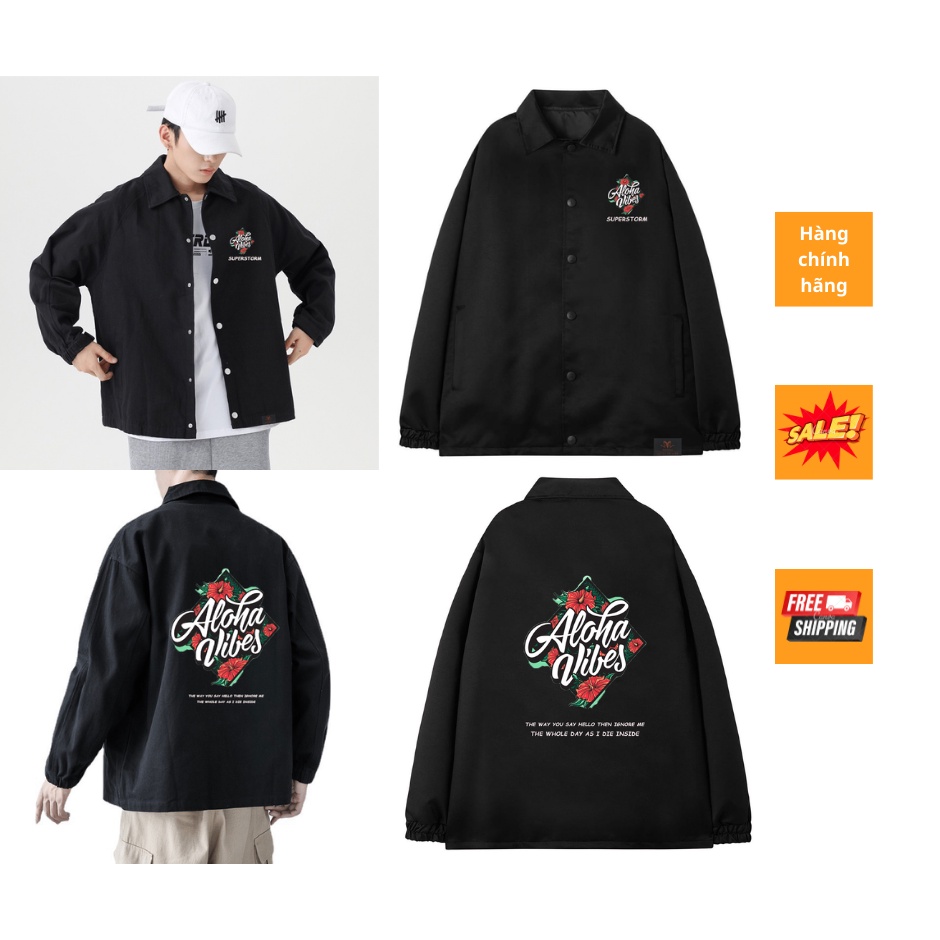 Áo dù jacket unisex phù hợp nam nữ chất dù 2 lớp