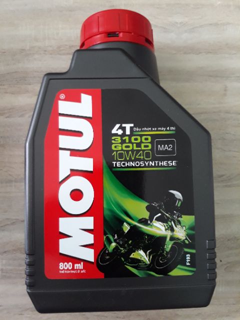 Dầu nhớt bán tổng hợp xe số và xe tay côn Motul 3100 GOLD 10W-40 0.8L