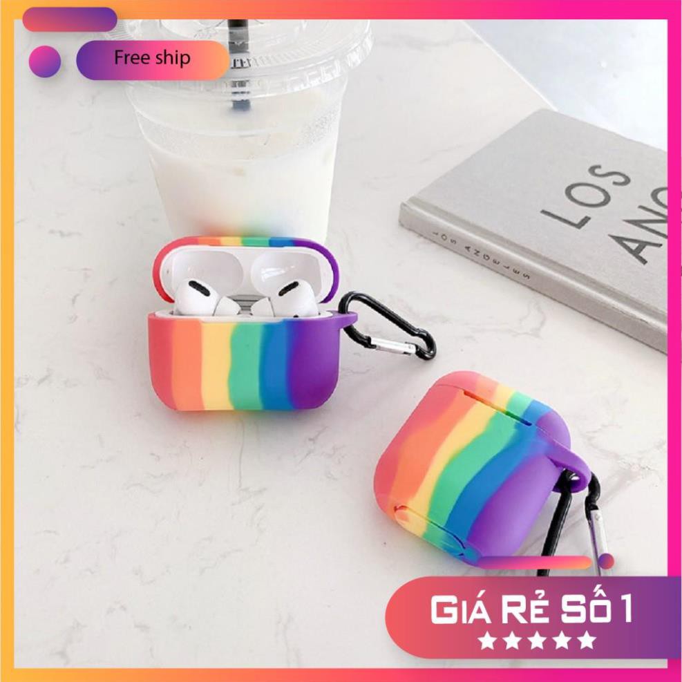 Airpods Case ⚡Freeship ⚡ Model Lovely  Rainbow -  Cho Tai Nghe Không Dây 1/ 2/ i12/ Pro