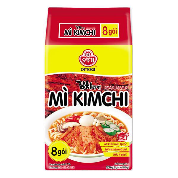 E - Lốc 8 Mì Ottogi Kim Chi 120G