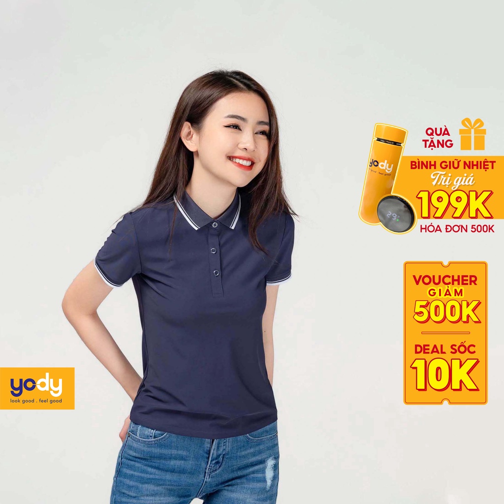 Áo Thun Polo Yody nữ local brand chất vải cotton, form dáng trẻ trung, áo phông cở bẻ công sở APN4014