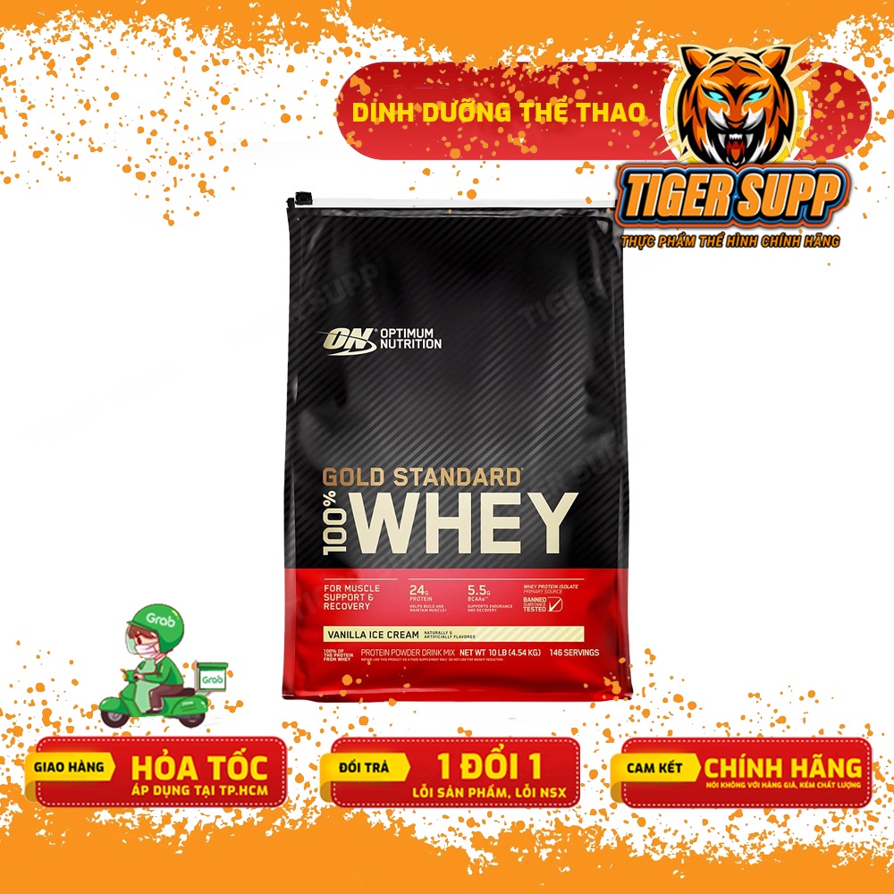 Whey Gold Standard 100% Whey, Sữa Tăng Cơ Whey Protein, 10lbs - Chính hãng