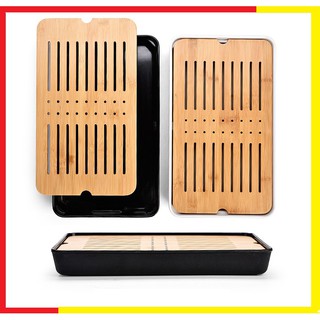 Bàn Trà, Khay Trà Tre có khay đựng nước chứa được 750ml tiện lợi, Bền đẹp