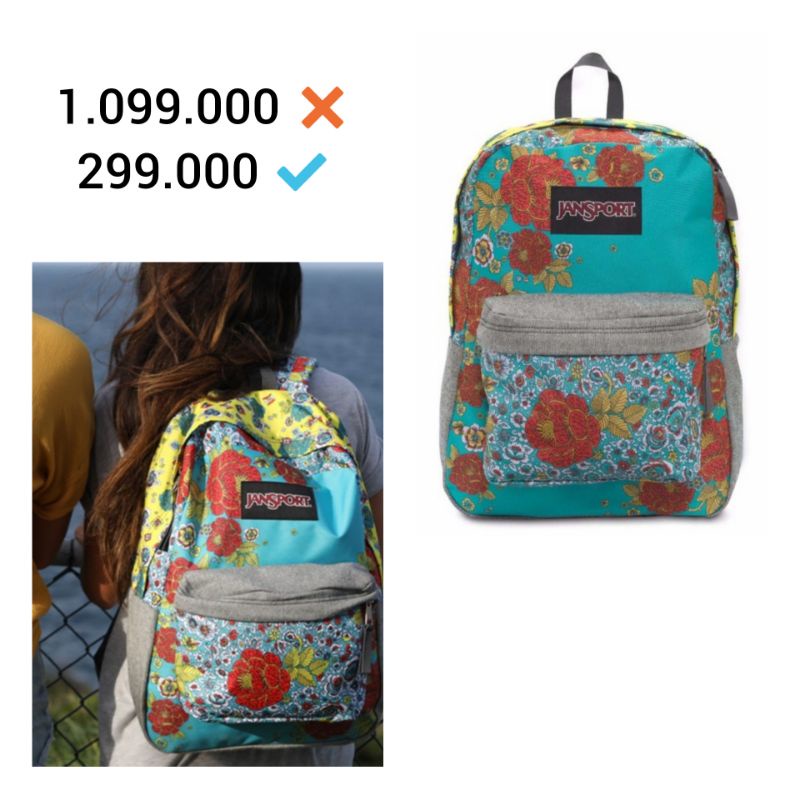 Miếng vải may vá nhiều hoa Jansport Super Fx