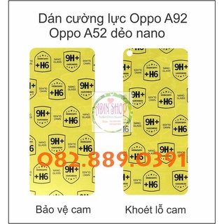 Dán cường lực Oppo A52/ Oppo A92 dẻo trong nano, siêu bền, chống va đập