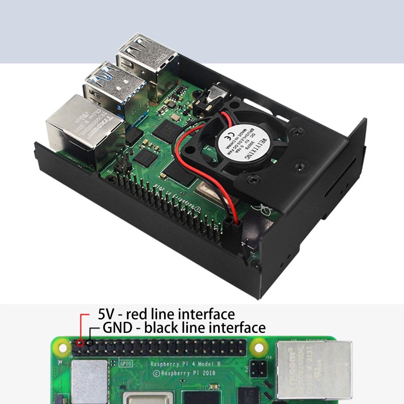 Vỏ Bảo Vệ Bằng Nhôm Tản Nhiệt Cho Raspberry Pi 4 Model B Pi 4B