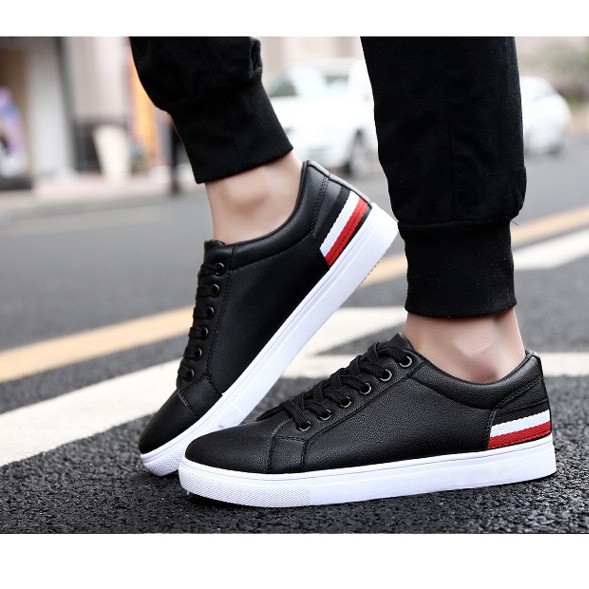 Giày nam thời trang sneaker cổ thấp- Phong cách hàn quốc ( đen sần )