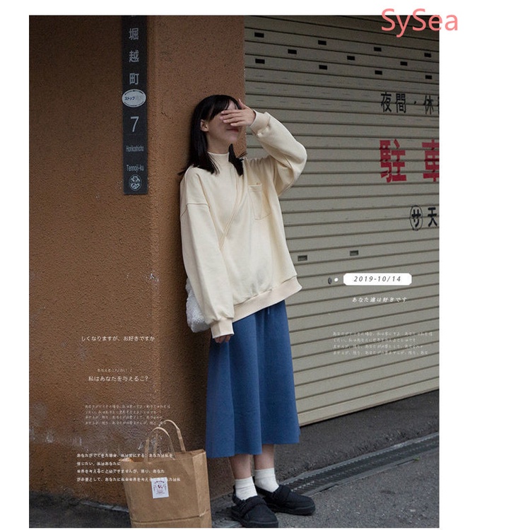 Áo Sweater Trơn Màu Thời Trang Mùa Hè Hàn Quốc Dành Cho Nữ