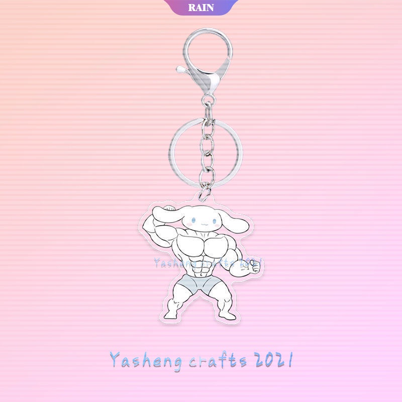 SANRIO Móc Chìa Khóa Hình Nhân Vật Hoạt Hình Cinnamoroll Kuromi My Melody Dễ Thương Bằng Acrylic