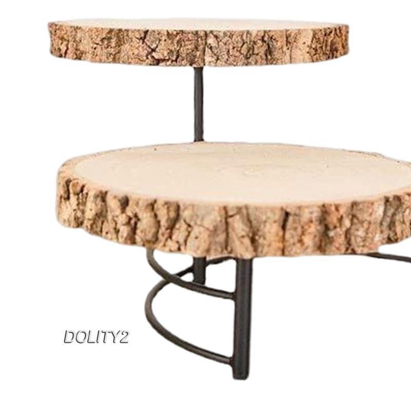 [Dolity2] Khay Gỗ 3 Tầng Màu Trơn Đựng Món Tráng Miệng Cho Khách Sạn