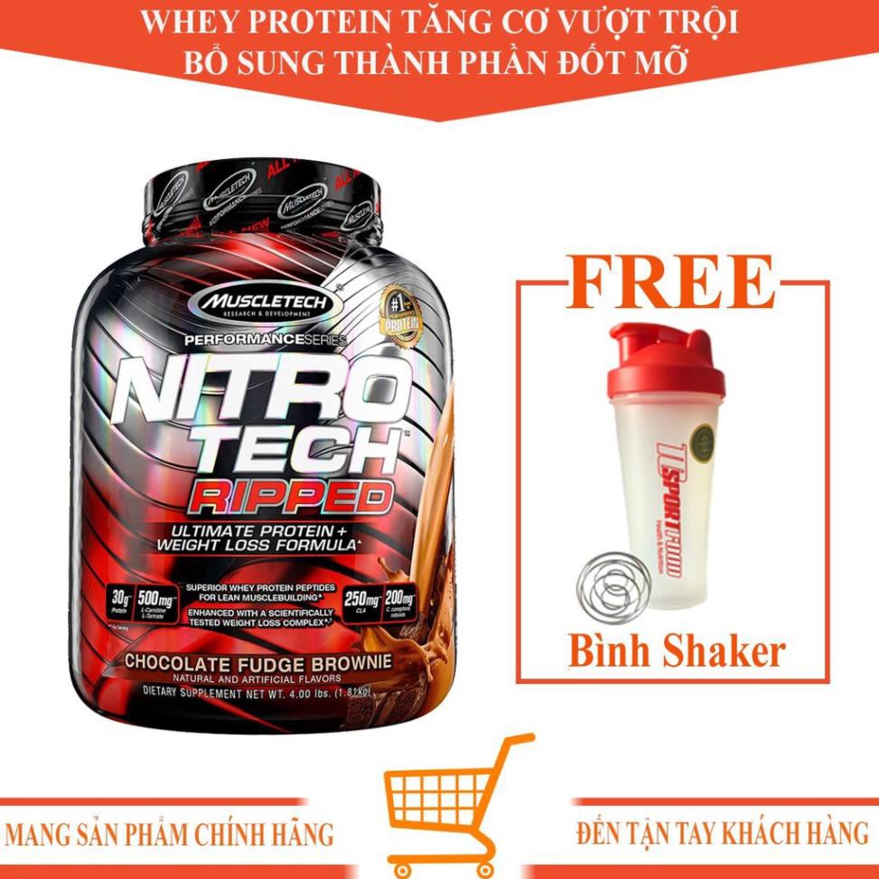 Sữa Tăng Cơ NITRO TECH RIPPED 4LBS (1.8Kg) VỊ CHOCOLATE