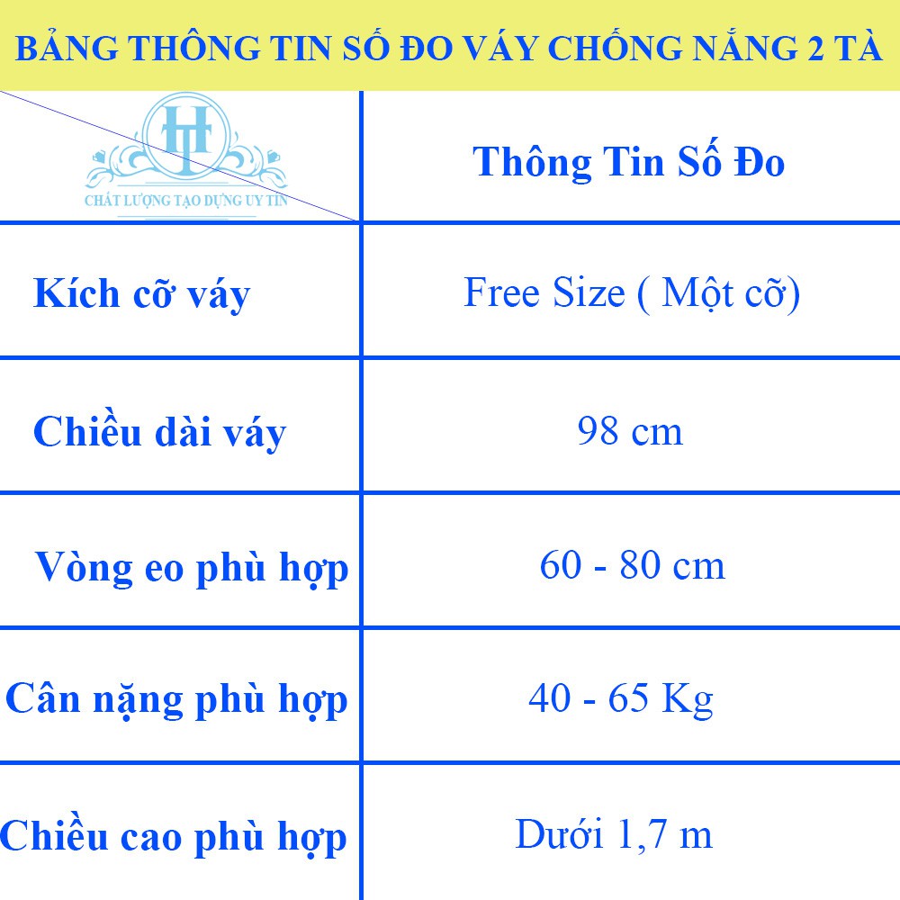[ GIÁ GỐC TẬN XƯỞNG ] VÁY QUẦN CHỐNG NẮNG JEAN TRƠN - Váy chống nắng chống tia UV 100% H&T Fashion | BigBuy360 - bigbuy360.vn
