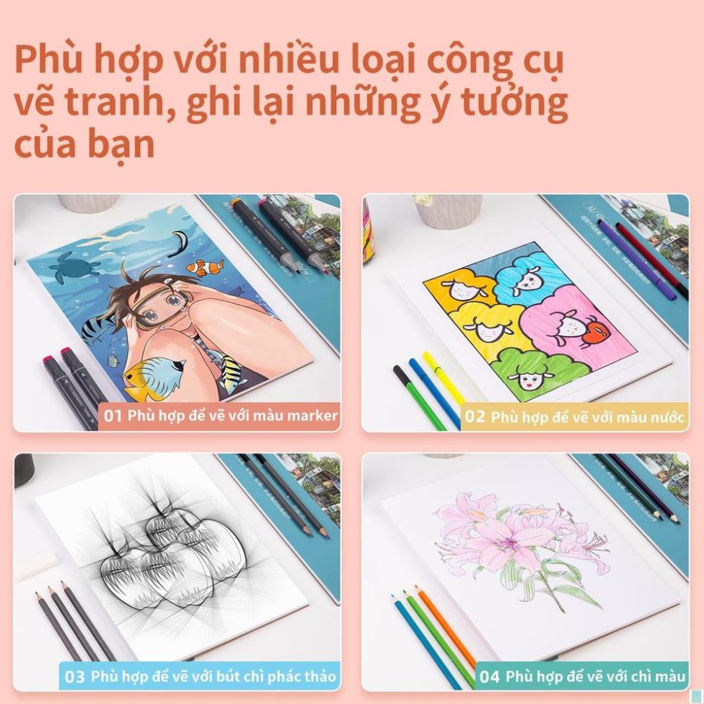 Giấy vẽ màu marker chuyên dụng Deli - 30 tờ 110gsm - 73609 / 73610 .