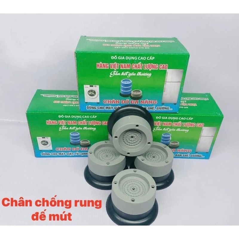 Chân máy giặt chống rung có hít, chống rung máy giặt, chân kê máy giặt bằng cao su