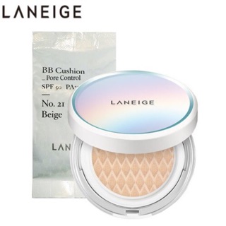 Laneige cushion pore control - tone 21 natural beige (có bill mua tại Hàn)