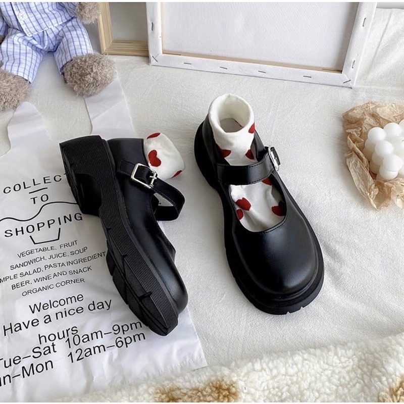 Giày búp bê có quai vintage Mary Jane Yannie Lolita