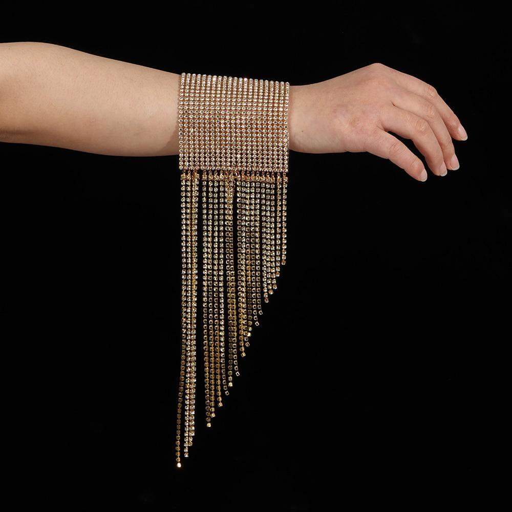 Vòng Tay Đính Đá Sáng Bóng Thời Trang Cho Cô Dâu