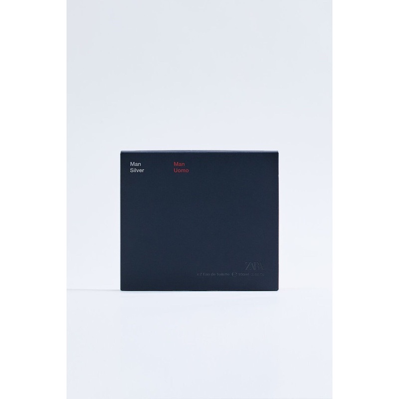 SET NƯỚC HOA NAM ZARA MAN SILVER + ZARA MAN UOMO EDT 100 ML .