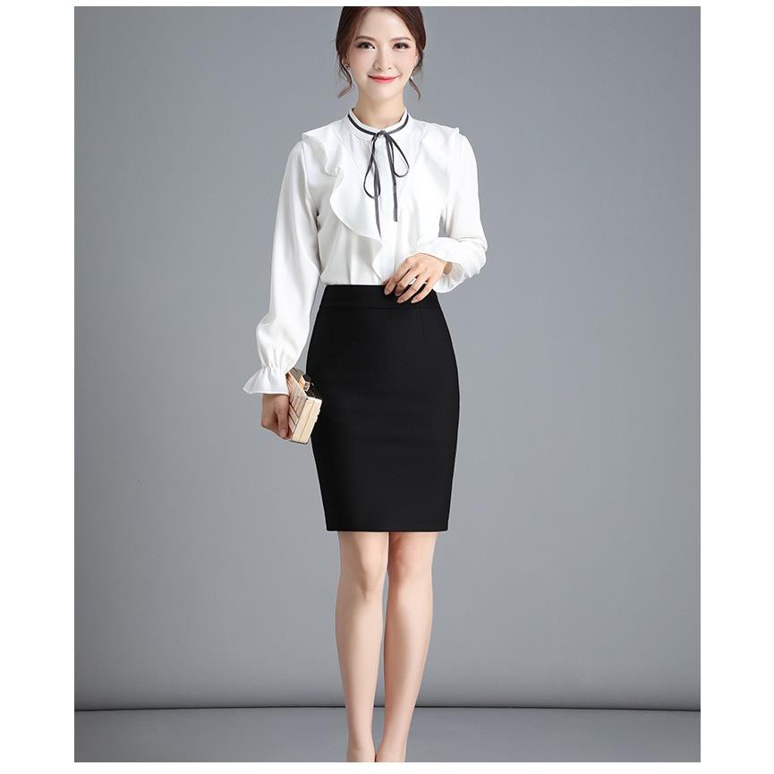 CHÂN VÁY BÚT CHÌ CÔNG SỞ LƯNG THUN XẺ TÀ SAU 503 | BigBuy360 - bigbuy360.vn