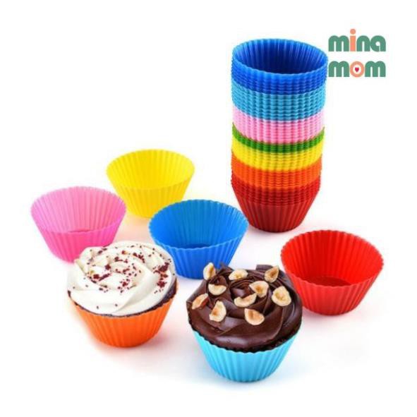 [XẢ HÀNG] Khuôn silicon làm bánh cupcake 7cm