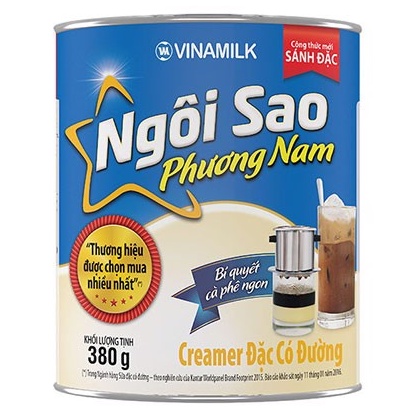 Sữa Đặc Ngôi Sao Phương Nam xanh lá, xanh dương- Hộp Giấy 1.284kg. Lon 380gr