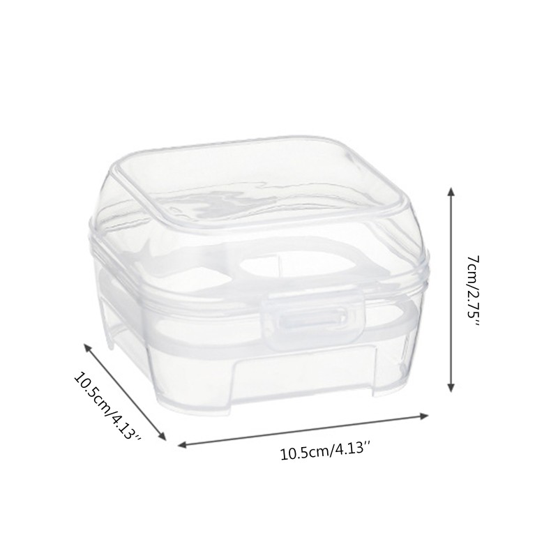 (Hàng Mới Về) Hộp Đựng Bông Phấn Trang Điểm 4 Ngăn Tiện Dụng