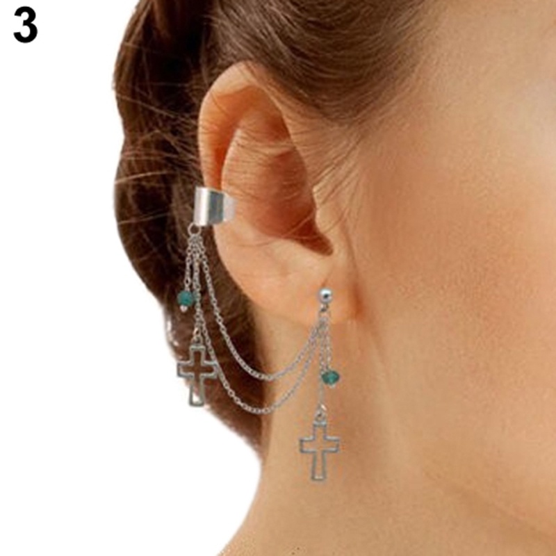 Atlantamart| 1 Khuyên VàNh Tai HợP Kim DạNg Dây XíCh ĐộC ĐáO
