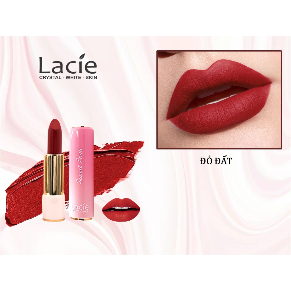 Son môi lì siêu mịn - Son SWEET LOVE LACIE màu cực chuẩn 2021