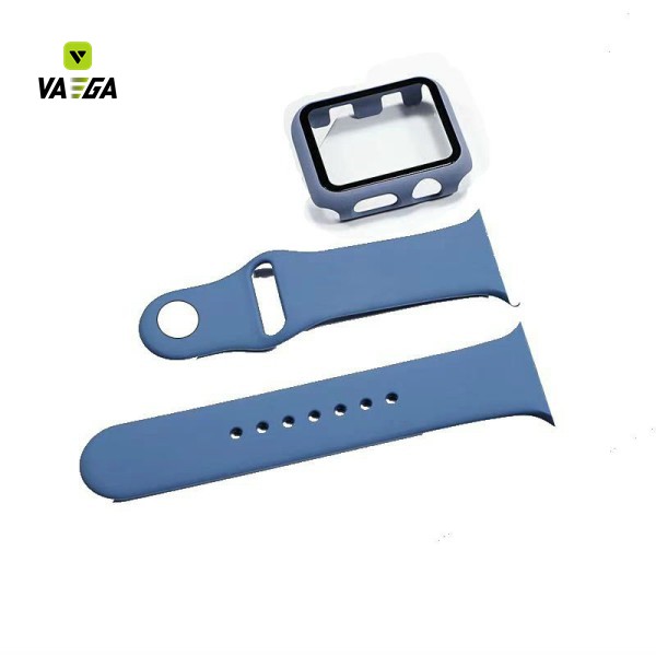 Bộ Dây Đeo Và Khung Bằng Silicone Cho Đồng Hồ Thông Minh Apple Watch 6 Band 42mm 44mm