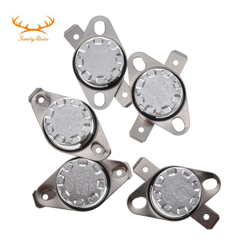 KSD301 250V 10A Thermostat Temperature Control Switch 135 Celsius N.C 5 Pcs | BigBuy360 - bigbuy360.vn