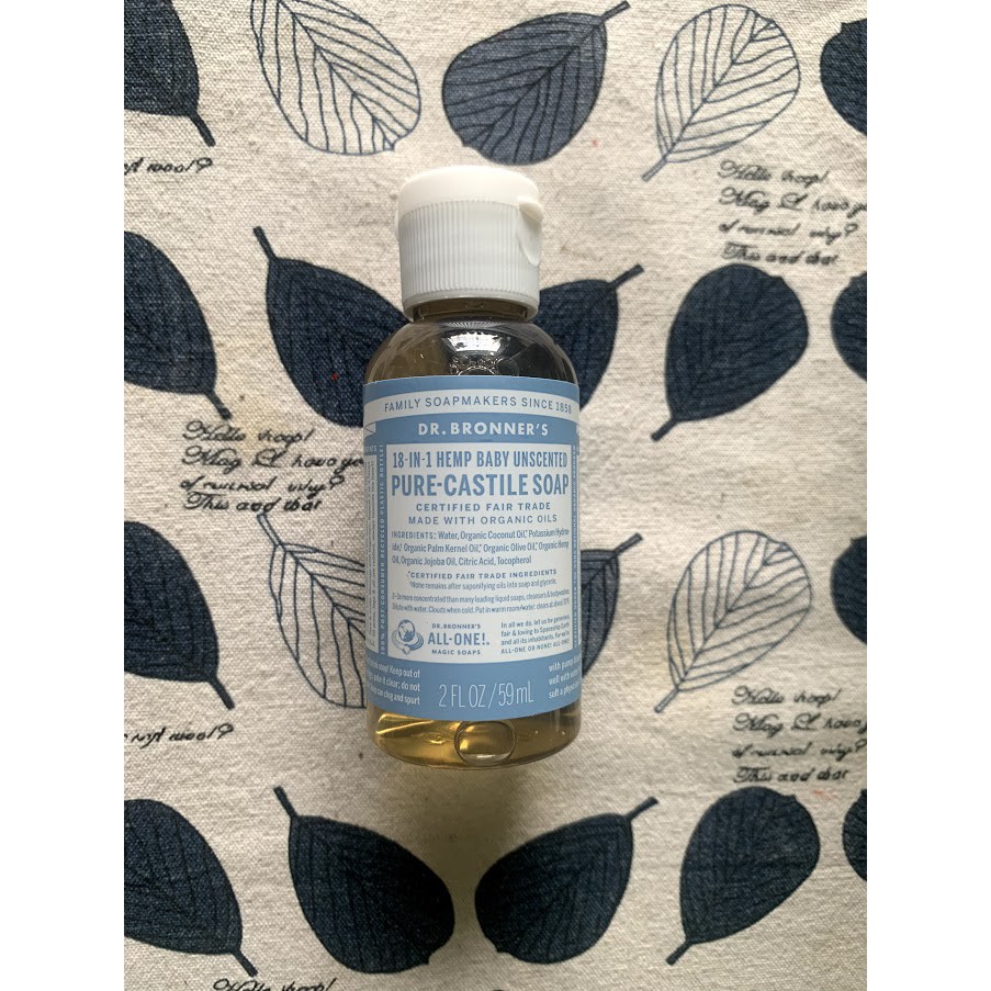 XÀ PHÒNG CASTILE TẮM GỘI ĐA NĂNG DR BRONNER'S 18 IN 1 59ML (2OZ)