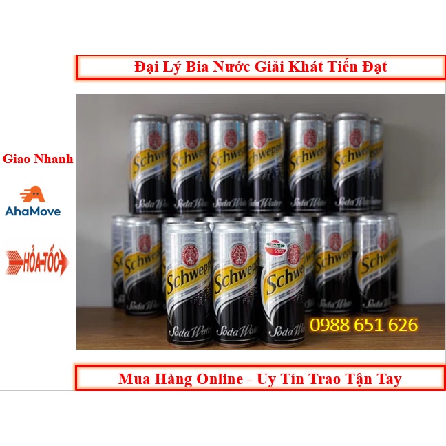 Thùng 24 Lon Soda Schweppes 330ml